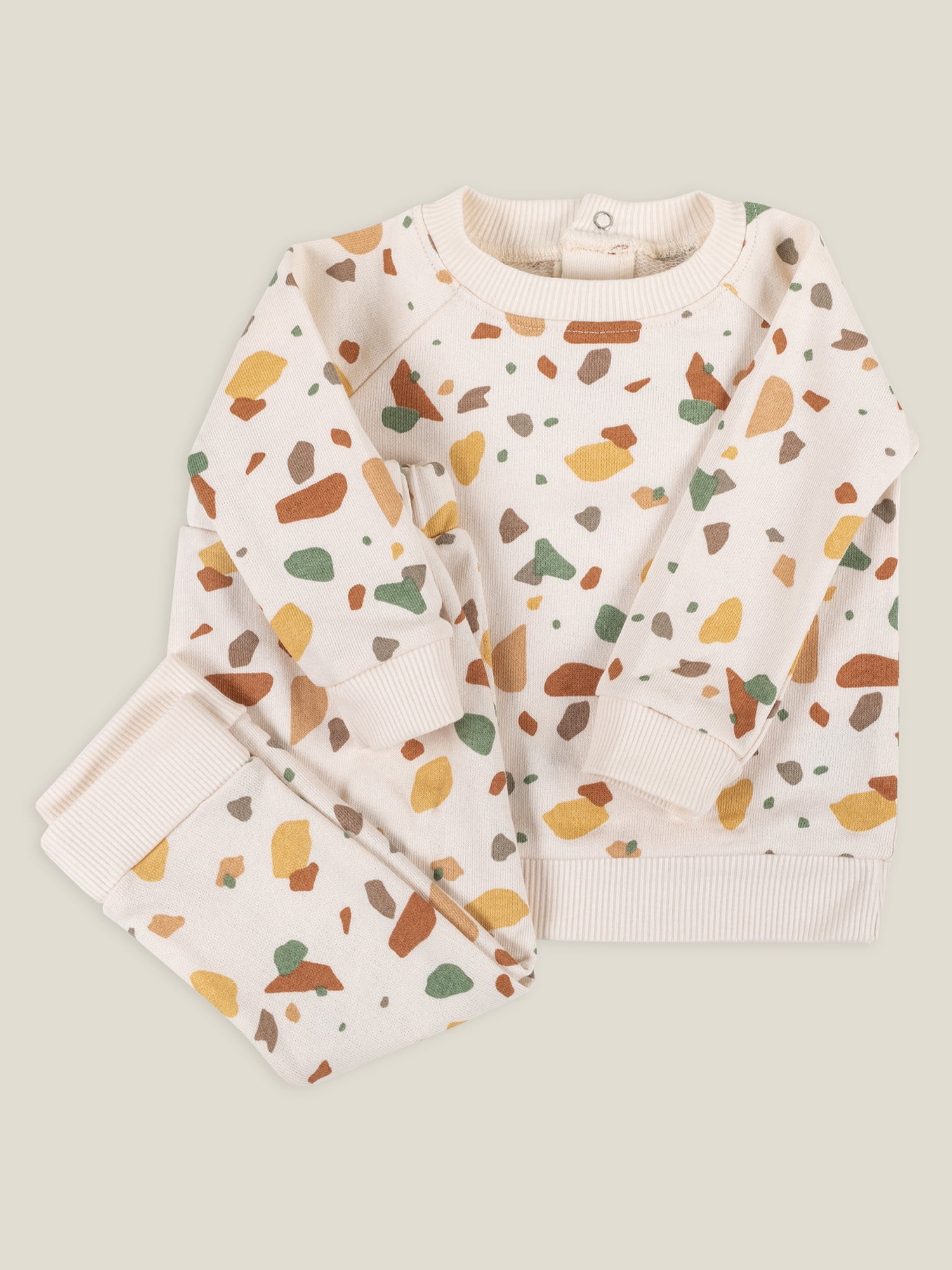Little Star Organic Toddler Unisex Organic Cotton Sweatsuit Outfit Set, 2-Piece, Size 0-3 Months