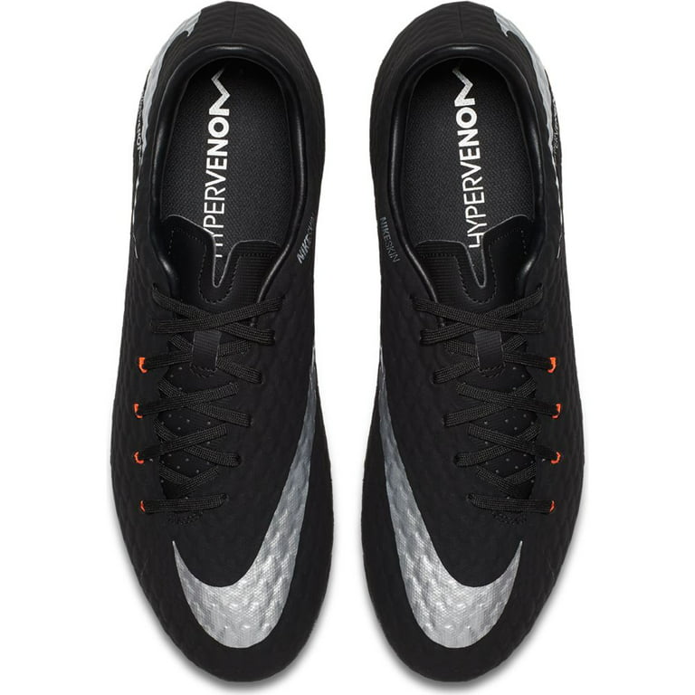 Disciplina Punta de flecha cansada Nike Men's Hypervenom Phelon III FG Soccer Cleats - Black/Silver - 10.0 -  Walmart.com