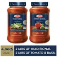 thumbnail image 4 of BARILLA Premium Pasta Sauce Variety Pack Tomato & Basil and Traditional Tomato, 24 Ounce Jar (Pack of 4) - No Added Sugar, Artificial Colors, Flavors, or Preservatives - Non-GMO, Gluten Free, Kosher, 4 of 5