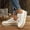 White, variant on YOUYEDIAN Sneakers for Women Fashion Round Toe Slip On Platform Flat Sneakers Casual Outdoor Strap Design Walking Shoes