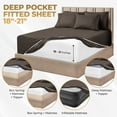 thumbnail image 3 of Superior Egyptian Cotton 1000 TC Extra Deep Pocket Charcoal Sheets, Full, 3 of 8