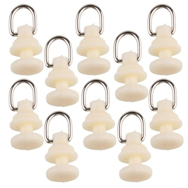 10 ganchos para rieles de cortina, deslizadores, rodillos deslizantes, para cortinas 15mm