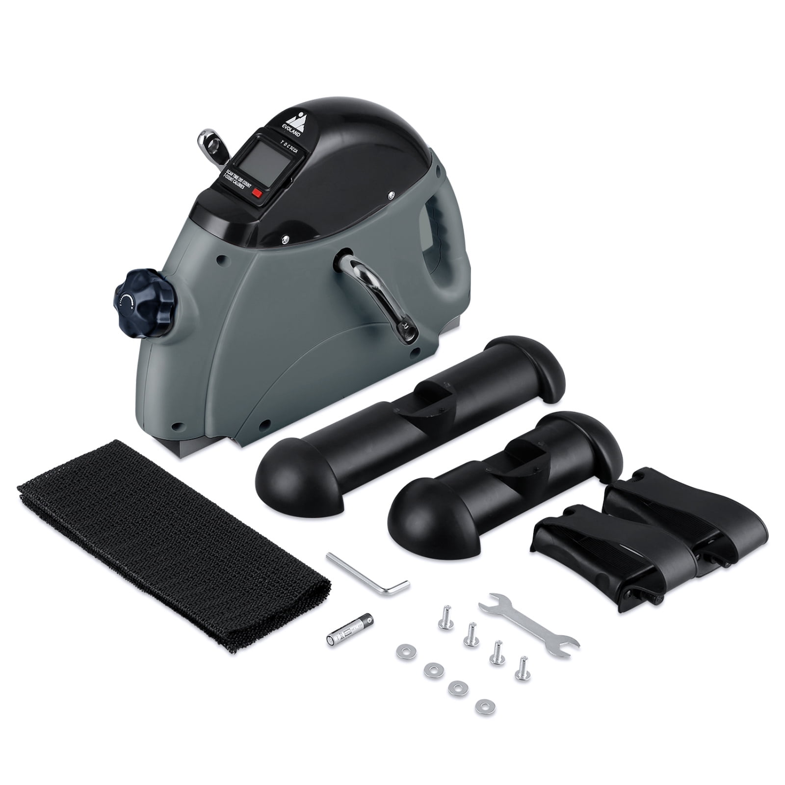 Evoland Under Desk Mini Exercise Bike Pedal Exerciser for Seniors Elderly Home Workout Machine Indoor Cycling Gray Walmart