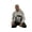 Black, variant on ® Drawstring Bag Backpack, White