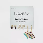 SUGARFIX by BaubleBar 'Straight To Tape' Statement Earring Set - Gold