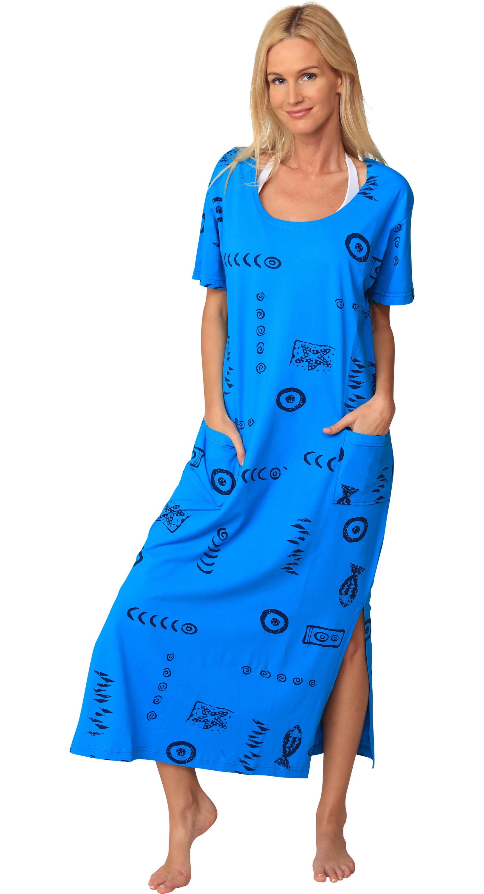InGear - Ingear Cotton Dress Long Casual Beach Summer Fashion Sleeve ...