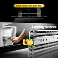 AOLISHENG Heavy Duty Drawer Slides 14 Inch with Lock 3 Section Full