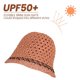 thumbnail image 4 of Sombrero de pescador plegable con circunferencia de 58-60 cm, sombrero de protección solar para mujer, sombrero de sol hueco de color simple, 4 of 5