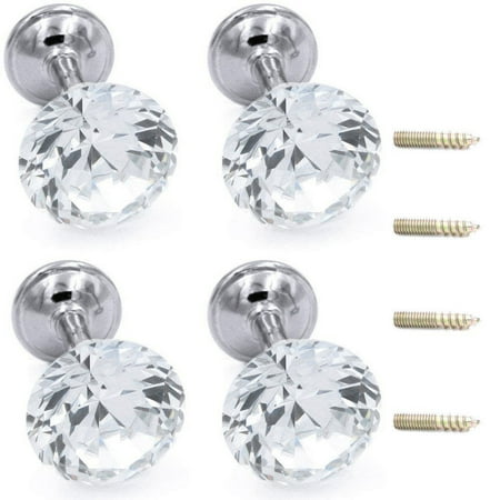 

4 Pieces Crystal Wall Hooks Coat Hangers for Room Window Decoration