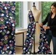 thumbnail image 5 of Soimoi Cotton Poplin Fabric Monstera Leaves,Floral & Horror Skull Halloween Printed Craft Fabric by The Yard 56 Inch Wide, 5 of 7