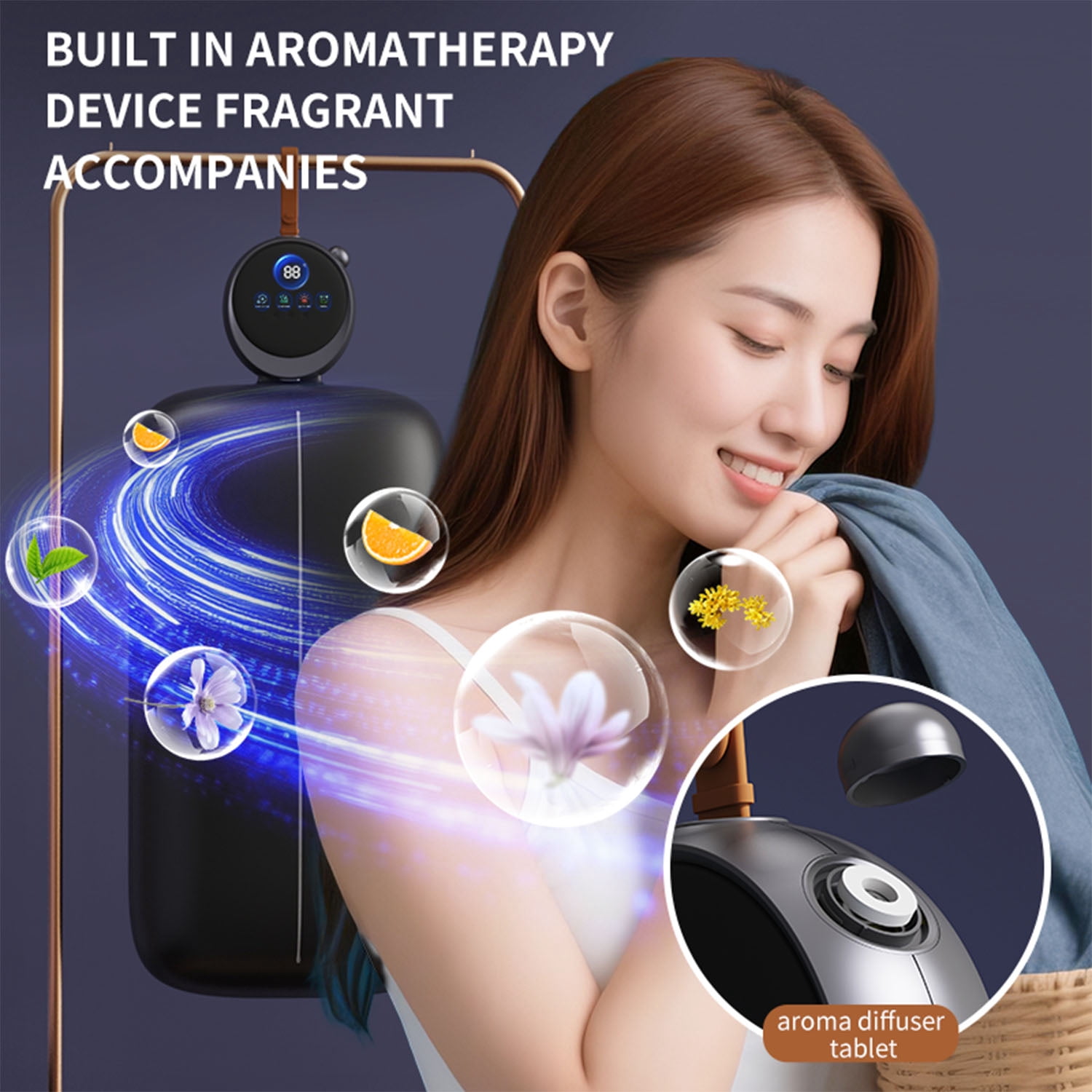 Portable Mini Clothes Dryer with Mite Removal, Compact Laundry Dryer for Apartment, RV, Travel, Dorm and Home