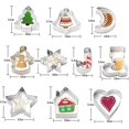 thumbnail image 2 of 10 cortadores de galletas navideños de acero inoxidable con forma de árbol de Navidad, estrella, ángel, campana, media, corazón y hombrecito de jengibre., 2 of 2