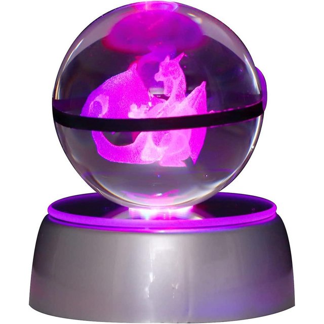 Luz nocturna con bola de cristal 3D, lámpara de mesa con luz LED de anime, cambio de 7 colores para lámpara de decoración de habitación, regalos de Navidad e ideas de regalos de cumpleaños para n