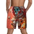 thumbnail image 2 of Lsque Mens Swim Trunks Space Skeleton Art Pattern - Bathing Suit Compression Liner - Beach Swim Shorts Swimwear - (S-3XL) - Stretch Quick Dry -, 2 of 9