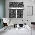 thumbnail image 4 of Black Grey Christmas Kitchen Curtains Sets for Windows 36 Inch Length, Xmas Tree Elk Christmas Rod Pocket Window Treatments Tier Curtains and Valances Set for Bedroom/Bathroom, 4 of 8