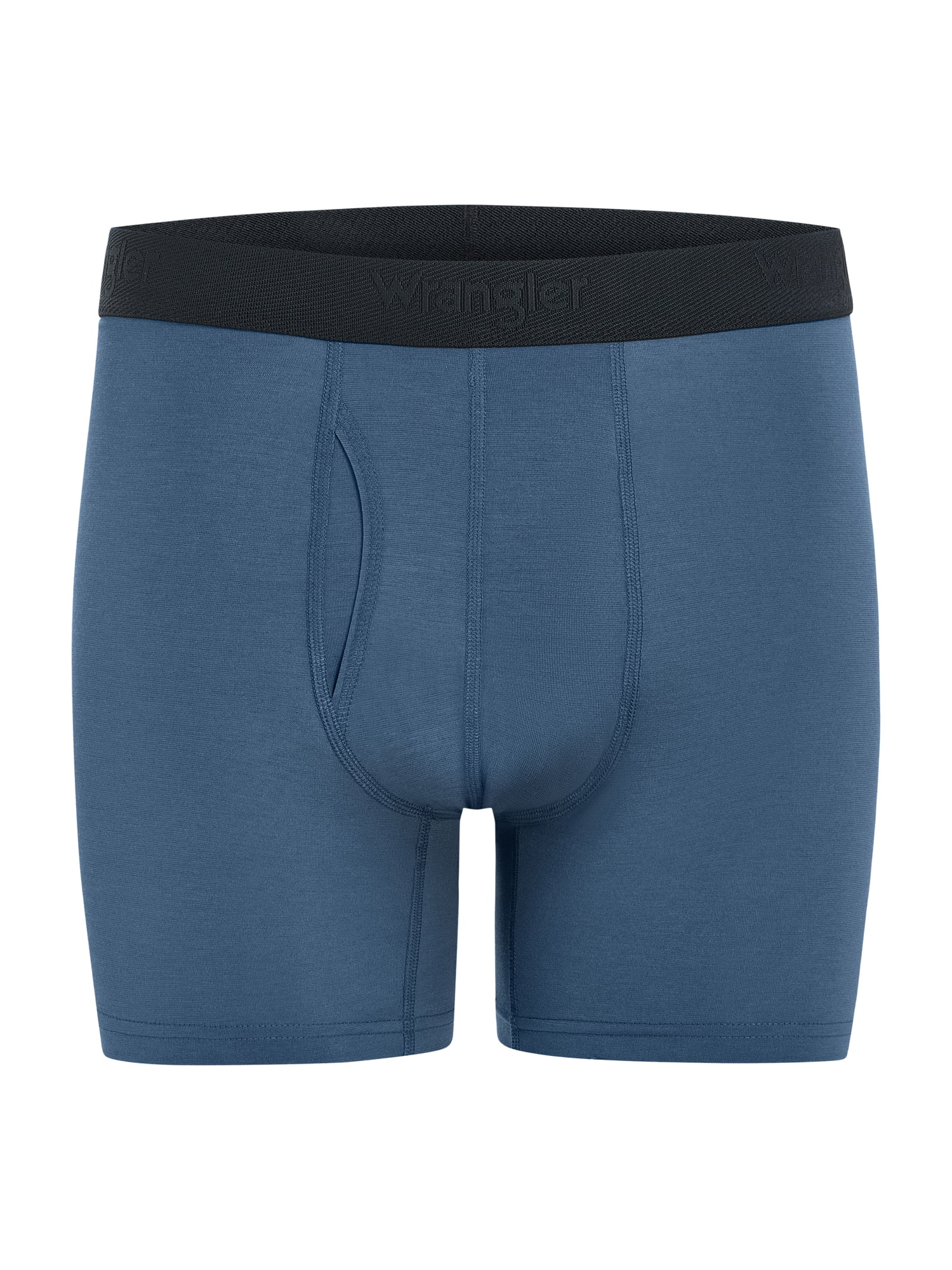 Wrangler Dry Flex 6" Wool Boxer Brief Men's Underwear, Medium, Turbulence/Titan/Coronet Blue, 3-Pack