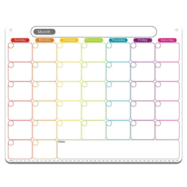 Dry Erase Calendar Kit Calendar for Refrigerator Monthly