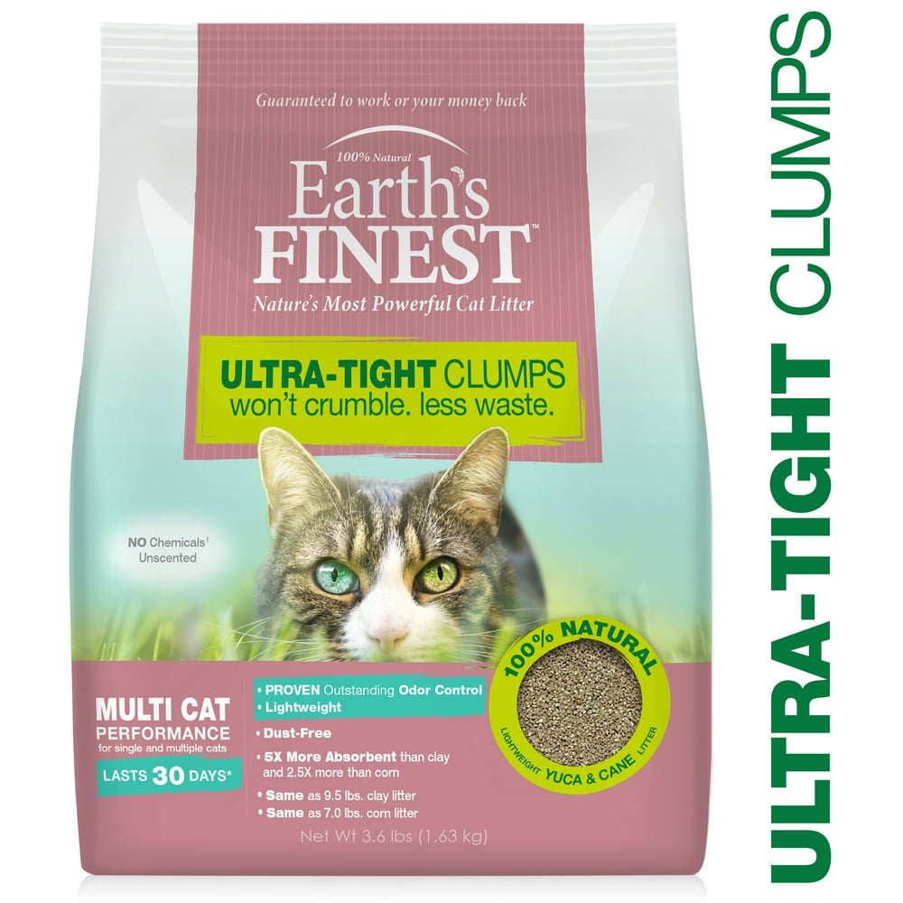 Earth’s FINEST Cat Litter, Premium Clumping, Lightweight, Absorbent