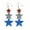Multicolor, variant on USA Flag Style Red White and Blue Earrings for Women, 4th of July Dangle Earrings
