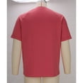 thumbnail image 4 of DODADAWANJ Big and Tall Mens V Neck T Shirts Casual Summer Short Sleeve Tshirts Solid Color Basic Tees Red M, 4 of 7