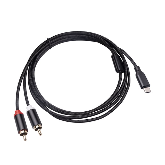 Injueey Amplificador de potencia para tableta y teléfono móvil, Cable adaptador HiFi tipo c, convertidor divisor de Audio, Conector de Cables de audio/vídeo 1m