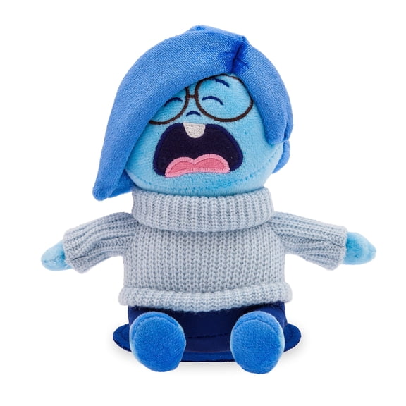 Disney Store Official Sadness Magnetic Shoulder Plush Stuffed Animal - Adorable Inside Out 2 Plushy Includes Magnetic Pad & Soft Fabrics - Perfect Plush Toys - Mini 6''