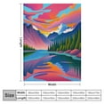 thumbnail image 4 of Chilfamy Mountain Range Lake Sunset Super Soft Flannel Blanket for Bed Sofa Decor All Seasons Hand Feel Blanket 60x80in, 4 of 6