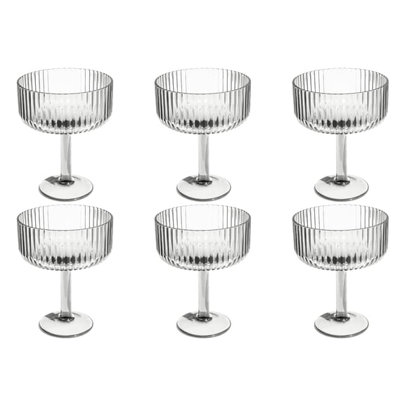 Mesa Acrylic Coupe Glass - Clear - 14 oz - Set of 6