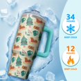 thumbnail image 4 of Xmas Snowman Holiday 30oz Coffee Cup with Handle, Stainless Steel Insulated Tumbler with Straw, Winter Gift Travel Mug for Men Women, 4 of 5