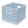 Badger Basket - Folding Basket, Blue Polka Dot