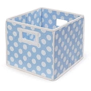 Badger Basket - Folding Basket, Blue Polka Dot