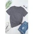 thumbnail image 6 of Women's Casual Plain Gray Crew Neck Tee - [ZhiHiMeRi] | (US 18-20)2XL, 6 of 9