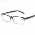 thumbnail image 3 of Gafas de lectura clásicas con montura progresiva de color y patas de resorte, lentes de resina, gafas de lectura de dos colores para personas mayores, 3 of 5