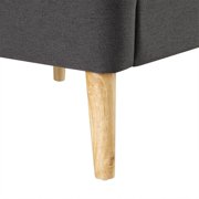 Dazone Modern Wood Chair Sofa Upholstered Arm Chair Black