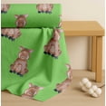 thumbnail image 4 of Soimoi Green Cotton Cambric Fabric Pig Animal Printed Craft Fabric by the Yard 56 Inch Wide, 4 of 7