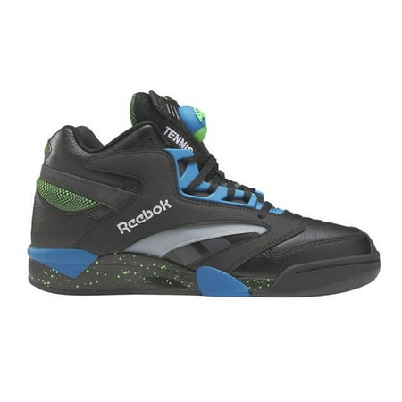 Mens Reebok SHAQ VICTORY PUMP Shoe Size: 11.5 Core Black - Energy Blue - Solar Lime Basketball