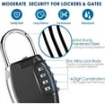 thumbnail image 2 of Lockbox Portable, Key Safe Storage Box Alloy, Realtor's Hanging 4 Digits Combination Lock box Waterproof, Metal Resettable Key Hider for Home, House Keys, Vacation Rentals-Black, 2 of 7