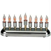Judaica Kingdom AVJ-MENORAH-8657 Electric Menorahs & Candlesticks - Contemporary Silverplated Electric Menorah with
