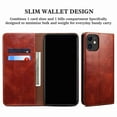 thumbnail image 5 of Dteck Case for iPhone 13, Men Luxury Wallet Business Style Case with Card Holder Shockproof Folio Case Premium PU Leather Flip Kickstand Cover 2021,Brown, 5 of 9