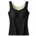 thumbnail image 1 of Camiseta térmica sin mangas con cuello redondo para mujer, chalecos acolchados con sujetador, almohadillas para el pecho, ropa interior, capa base, camiseta suave de invierno (L), 1 of 7