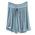 thumbnail image 2 of Only Moment Womens Casual Shorts Modal High Waisted Summer Workout Lounge Shorts with Pockets Wowomen's Sports & Recreation Shorts Light Blue,4XL, 2 of 3