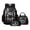Black and Gray - Deer American Flag, variant on Wolf American Flag Printed Teen Boys School Backpack Set, 17 Inch Students Book Bags for Boys Backpack Set with Lunch Bag & Pencil Pouch, Back to School Gift-