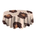 thumbnail image 5 of Beige and Brown Of Leopard Print Round Tablecloth 60"x60",Wrinkle Wipeable Table Cloth for Kitchen Dining Room Picnic Patio Party, 5 of 6