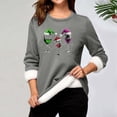 thumbnail image 1 of MHFRRA Hauts à Manches Longues pour Femmes Décontracté de Noël Col Rond avec Poche Épais Thermique TTTG, 1 of 4