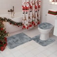 thumbnail image 3 of Outoloxit 3-Piece Thick Bathroom Rug Set, Ultra Soft and Highly Absorbent with Non-Slip Backing, Machine Washable, Ideal for Bathroom and Toilet Mats, 3 of 8