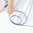 thumbnail image 2 of 12x40 in Office Desk Blotter Mat Clear Plastic Table Protector Cover Pad PVC Transparent Topper Surface Pro ection Mat Pad Anti Scratch Table Mat Glass Dinner End Table Protector Waterproof Easy Clean, 2 of 4