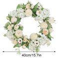 thumbnail image 2 of Guirnalda de flores artificiales para colgar en la pared, simulación, decoración floral, hogar, boda, corona de flores falsas, blanco champán Inevent HA9082-03B, 2 of 6