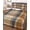 Blue, Brown, Beige, variant on Quilt King Size Bedding Set, Orange Green Checked Reversible Summer Quilt 3 Pieces, Fall Thanksgiving Buffalo Plaid Lightweight Bedspreads Coverlets with 2 Pillow Shams for All Seasons