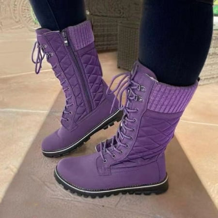

Women S Winter Martin Boots Outdoor Anti-Skid Wearable Fashion Lace Up Zipper Boots