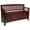 Walnut, variant on HomeStock Earthy Elements Bench - Flip Top Lid with Slam-Free Hardware, Large Storage Area, Stylish and Functional for Any Room, 17.25"D x 50"W x 32"H-Color:Walnut